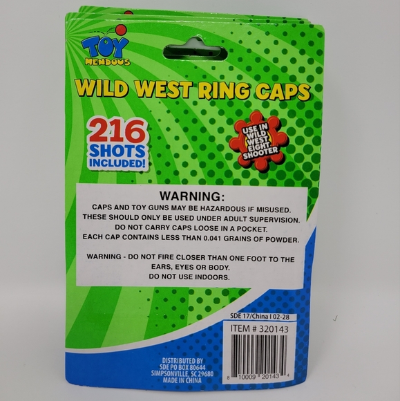 Pack Lot Of 3; 648 Shots Legends of The Wild West Ring Caps 27 Rings 216 Shots. - Picture 2 of 2